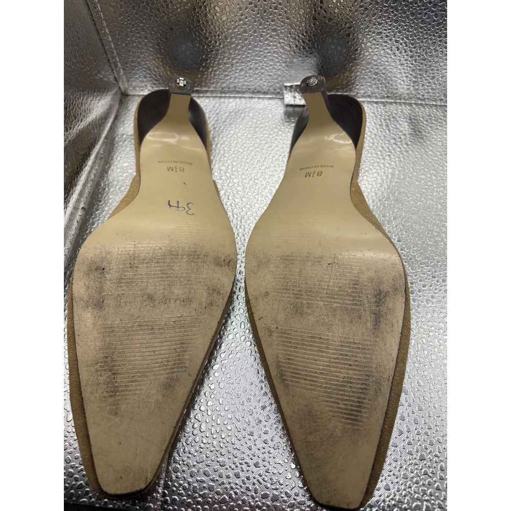 Pierre Dumas Womens Tan Faux Suede Croc - Picture 2 of 3